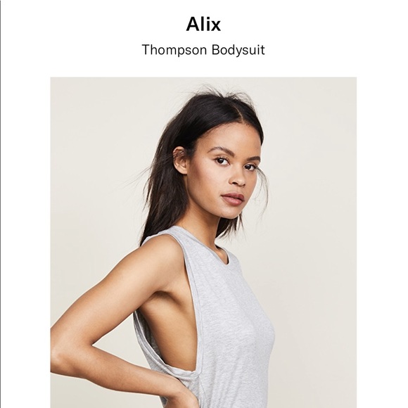 NWT ALIX Black Thompson Bodysuit Tank Top Large - Picture 3 of 6